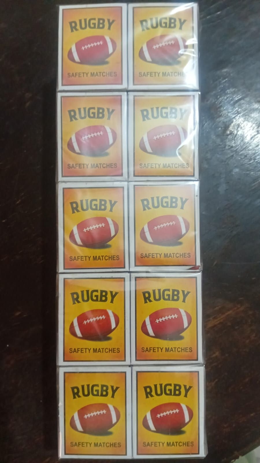 RUGBY safety matches - open boxes