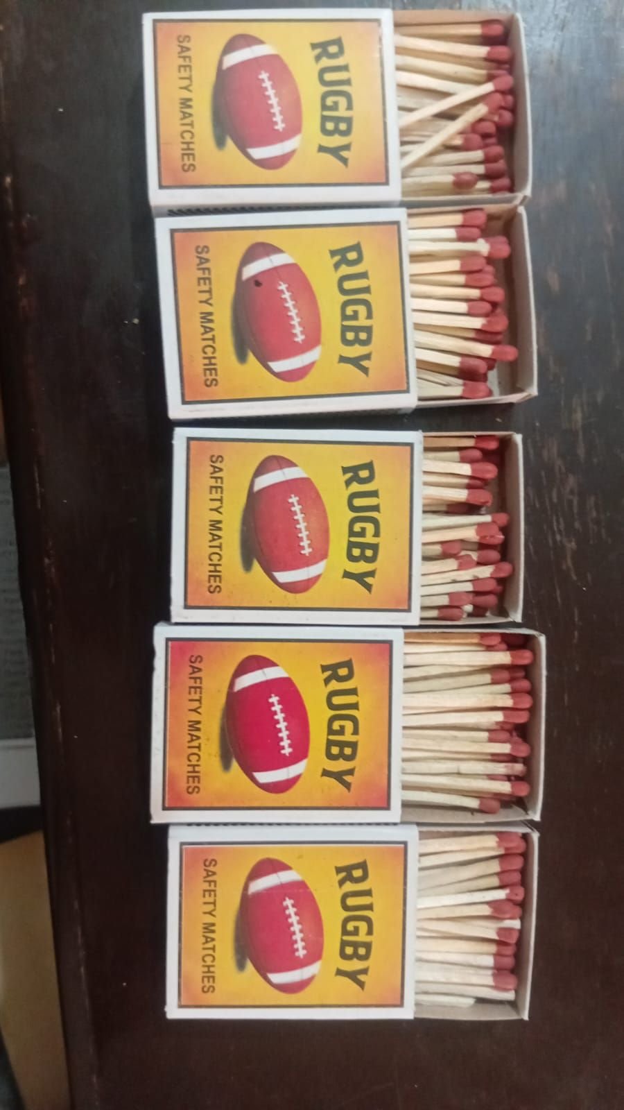 RUGBY safety matches - shrink wrapped packs